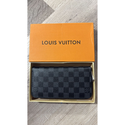 Louis Vuitton Brazza Wallet Damier Graphite boxed packaging view