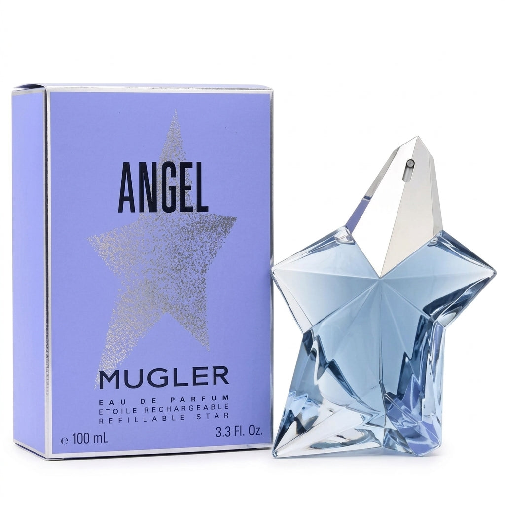 Mugler Angel Eau de Parfum Standing Star 100ml bottle and box